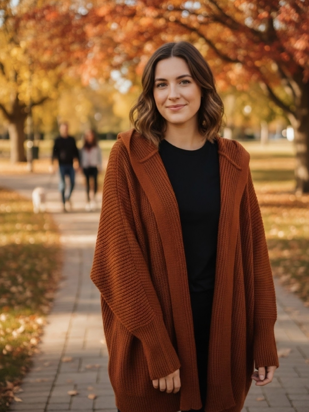 Love Change Open-Front Hooded Cardigan Sweater